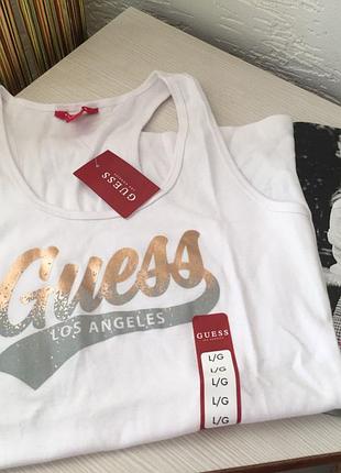 Белая майка guess оригинал