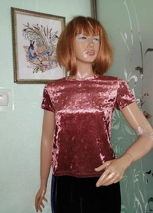 Блуза футболка кофта з мятого оксамиту fb sister