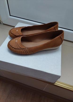 Туфли балетки р.39  р.39, 5 clarks кожа