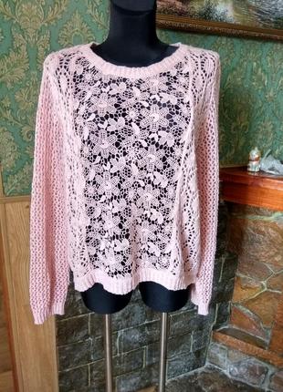 В'язана кофта з красивим малюнком л-ка