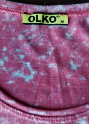 Легкая хлопковая футболочка р.м(46)турция "olko"3 фото
