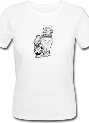 Женская футболка "stray" game cat (белая)