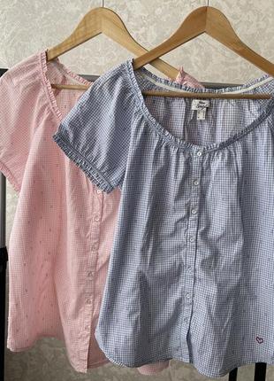 Річна блуза, сорочка в клітку з біо-бавовни від tchibo1 фото