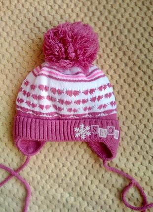 Шапка осень зима. на 1-3 года.