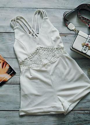 Комбінезон ромпер молочного кольору