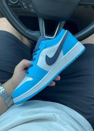 Кросівки nike air jordan 1 low blue3 фото