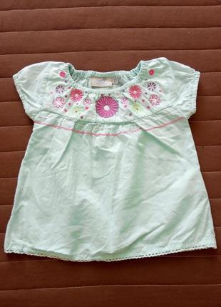 Костюм на девочку 80 см джинсы smile вышиванка блузка mon coeur 9-12 міс м весна лето цветы бабочки3 фото