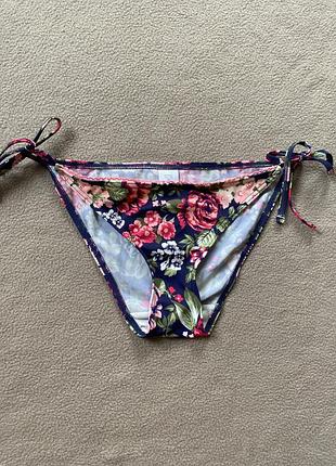 Плавки низ від купальника трусики купальник на зав‘язках принт квітковий