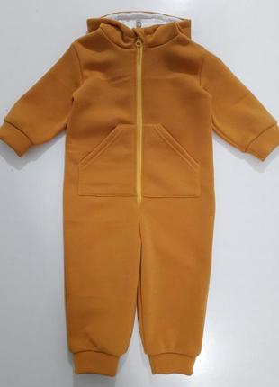 Дитячий теплий комбінезон-чоловічок  vitex 9999469 86см(р) жовтий, капучино, фіолетовий, оливковий2 фото