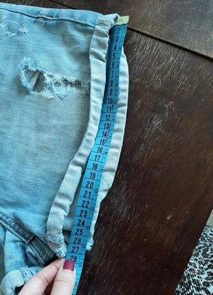 Шорти шорты джинс деним голубой6 фото
