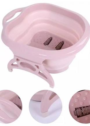 Масажна ванночка для ніг складна (рожевий)1 фото