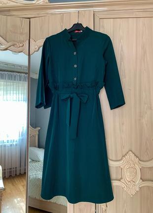 Плаття темно - зелене 42 р1 фото