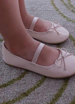 Балетки туфельки 31-20,5см  рожеві пудра для дівчинки4 фото