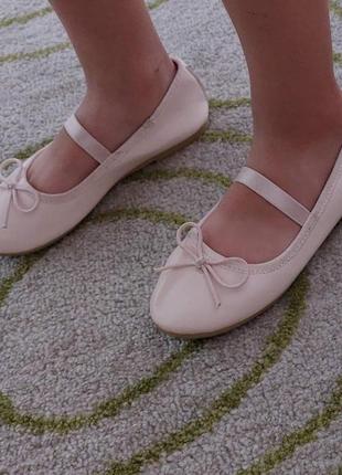 Балетки туфельки 31-20,5см  рожеві пудра для дівчинки7 фото