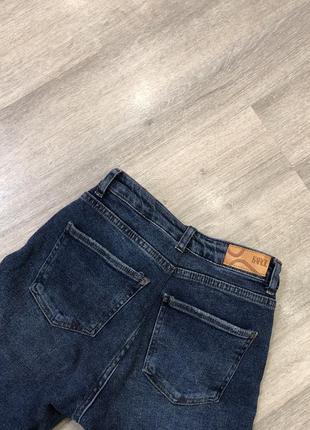 Karol denim джинсы скини синие базовые женские размер 34 в наличии с срезаным низом3 фото