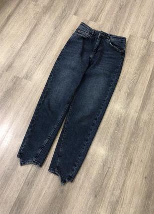 Karol denim джинсы скини синие базовые женские размер 34 в наличии с срезаным низом4 фото