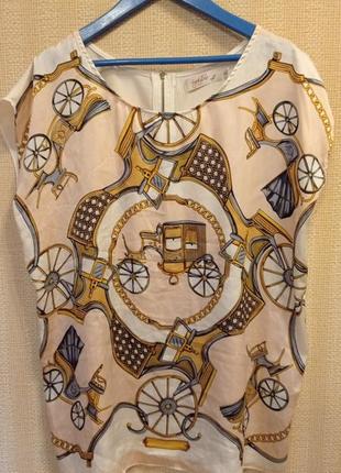 Гарна шовковиста блуза, р.48-501 фото