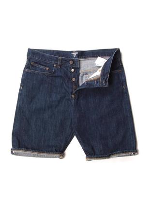 Сині джинсові шорти carhartt selvedge shorts2 фото