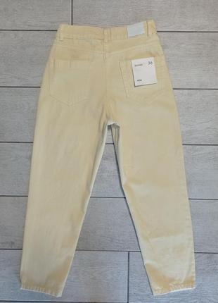 Летние джинсы mom от bershka - 36, 38 - желтые9 фото