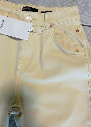 Летние джинсы mom от bershka - 36, 38 - желтые8 фото