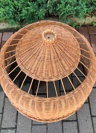 Подвесная люстра плетеная из лозы