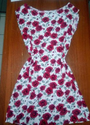 Сукня в трояндах бавовна marks s spencer