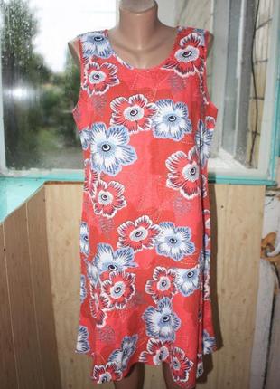 Знижка! красиве яскраве плаття в кольорах льон+бавовна1 фото