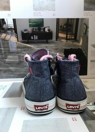 Кеды высокие детские левайс кеди високі дитячі levi's kids trucker hi glitter dcl017 р.30🇺🇸🇨🇳4 фото