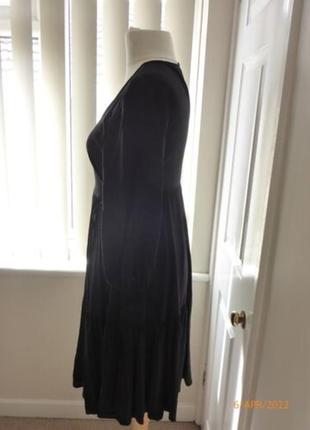 Черное женское ярусное платье на запах primark2 фото