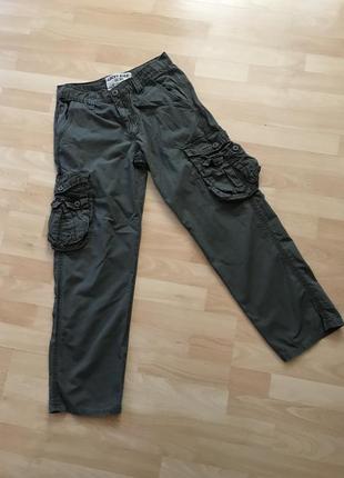 Котонові штани з кишенями, джинси, джинси на ріст 152-158-164  см