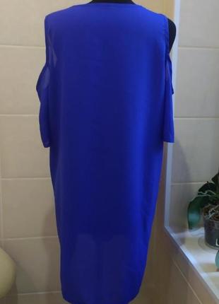 Шифонова сукня з напіввідкритими плечима5 фото