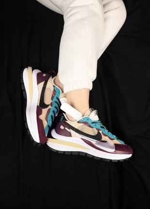 Кроссовки мужские,женские nike low vaporwaffle sport fuschia x sacai кросівки чоловічі,жіночі найк2 фото