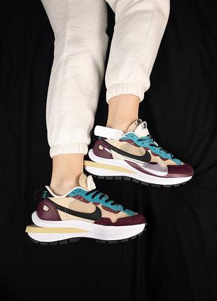 Кроссовки мужские,женские nike low vaporwaffle sport fuschia x sacai кросівки чоловічі,жіночі найк8 фото