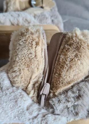 Детские меховые ботинки zara baby для девочки10 фото