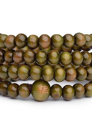 Браслет чотки буддійські з сандала на 108 зерен
