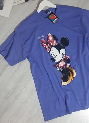 Футболка оверсайз з принтом мінні маус — minnie mouse/велика футболка.сукня-футболка