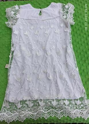 Плаття нарядне кружевне lilac (туреччина) 110 розмір.2 фото