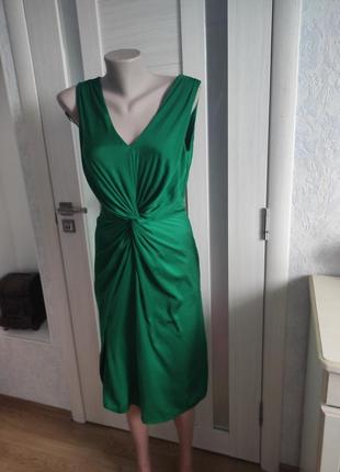 Платье 👗 зелёное, изумруд3 фото