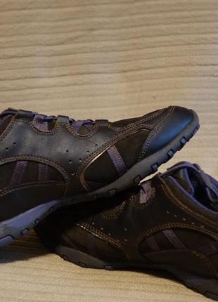Фирменные комбинированные кожаные кроссовки geox respira италия 39 р.1 фото
