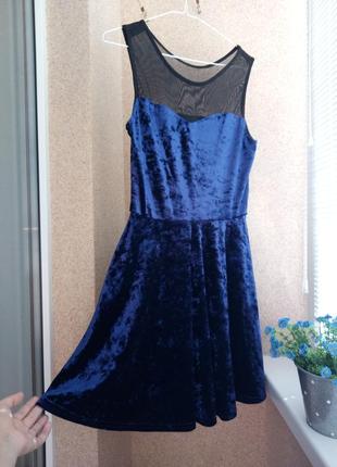 Бархатное платье new look