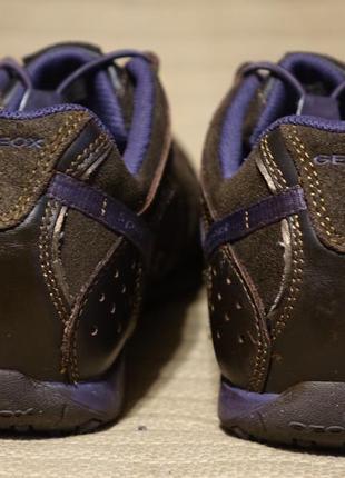 Фирменные комбинированные кожаные кроссовки geox respira италия 39 р.9 фото