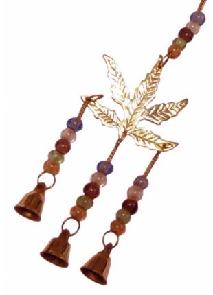 Дзвіночок латунний "канабіс"