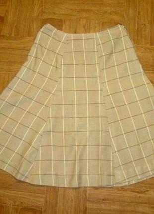 Юбка - миди в клеточку весна-осень шотландка, винтаж