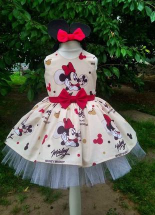 Платье  минни маус детское нарядное