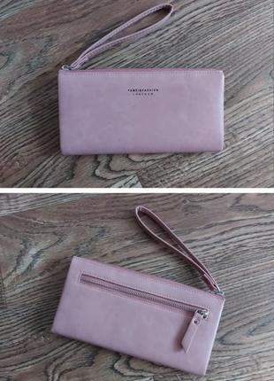 Жіночий гаманець барсетка рожевий2 фото