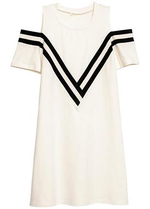 Платье плаття белое хлопок новое h&m xs-s2 фото