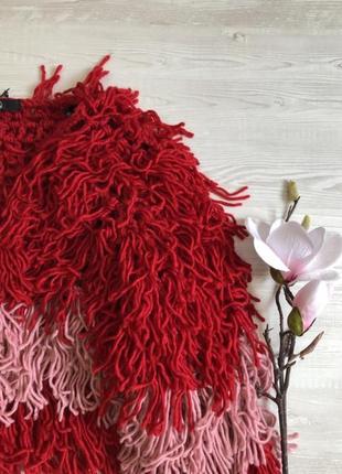 Кардиган с бахромой ворсистый