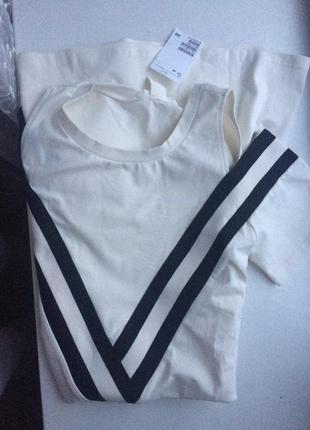 Платье плаття белое хлопок новое h&m xs-s4 фото
