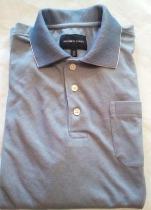Футболка поло c рукавами andrew james розмір m-50 індія