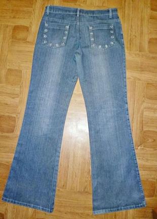 Синие джинсы vsoniss jeans клеш с вышивкой весна-осень3 фото
